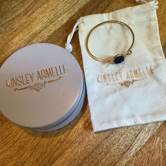 Kinsley Armelle Gold Bracelet with Blue Minerals - Picture 9 of 12